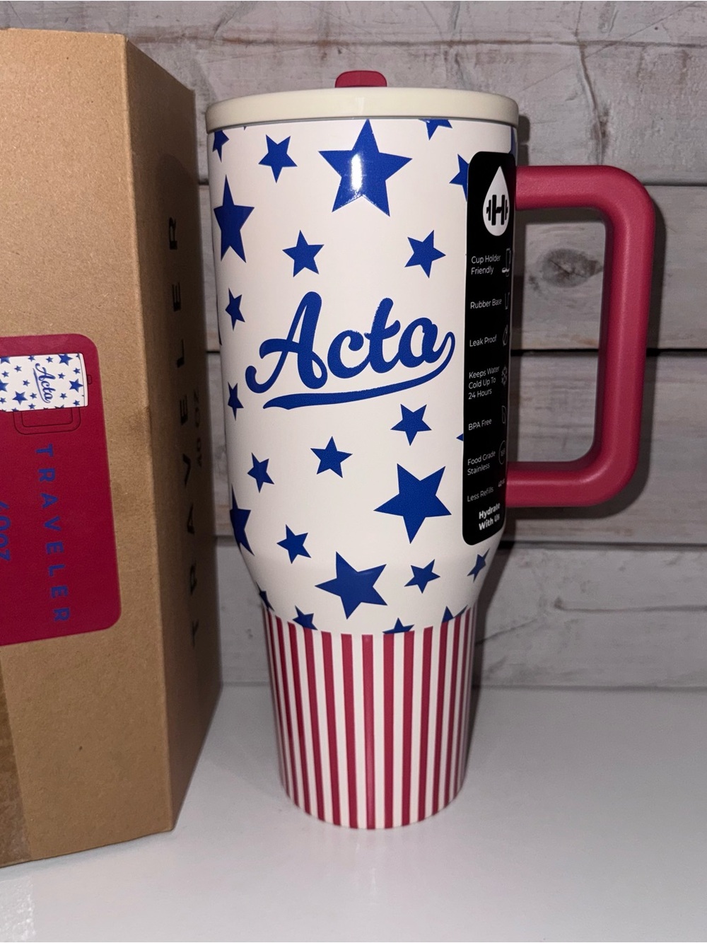 HydroJug x ACTA 40oz Traveler Tumbler - Americana - Brand New in Box! 🇺🇸